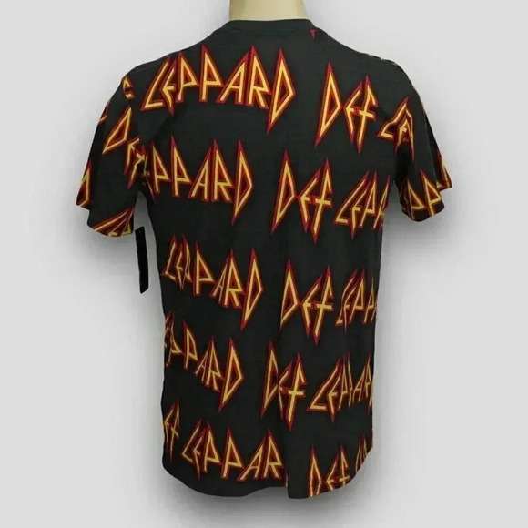 NEW! DEF LEPPARD All Over‎ Print  mens green graphic medium t-shirt - Picture 3 of 6